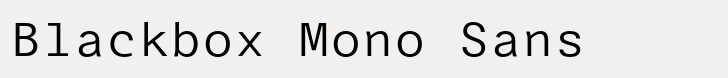 Blackbox Mono Sans
